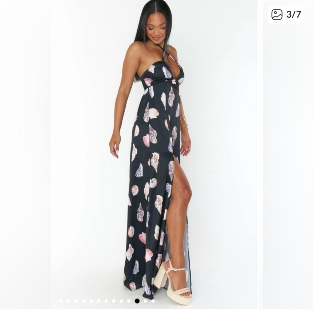 NWT Show Me Your MUMU Weddings Milos Halter Shell Destination Vacation Maxi S - Picture 7 of 16